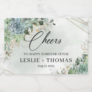 Boho suculenta uma armação de ouro de eucalipto ve