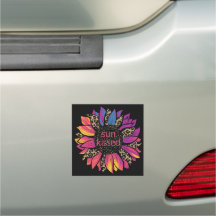 Boho Sun Beijou Magnet De Carro De Girassol