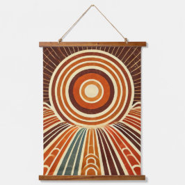 "Boho Sun Wall Tapeçaria - Ouro Sunburst com Orelh