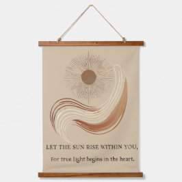 "Boho Sun Wall Tapeçaria - Sol Ouro com Inspira