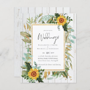 Boho Sunflower Greenery Watercolor BUDGET