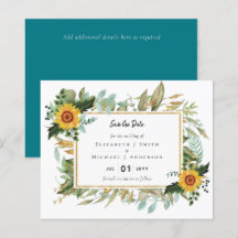 Boho Sunflower Sage Greenery Casamento