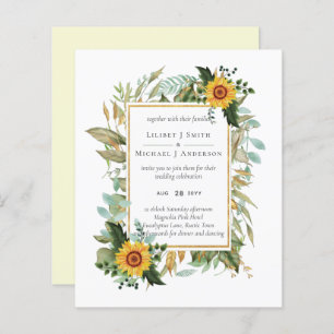 Boho Sunflower Sage Greenery Casamento