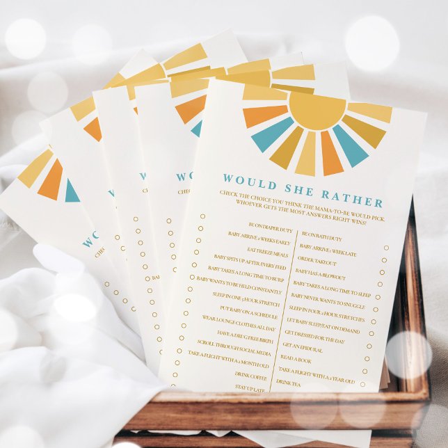 Boho Sunshine Ela Preferencialmente Jogo De Chá de (Criador carregado)