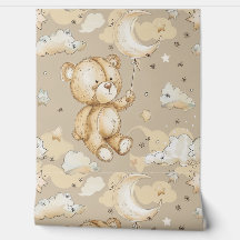 Boho Teddy Bear Pattern Baby NurserRoom