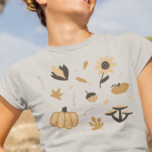 Boho Temático de Outono (Boho Autumn-Themed Tri-Blend Shirt)
