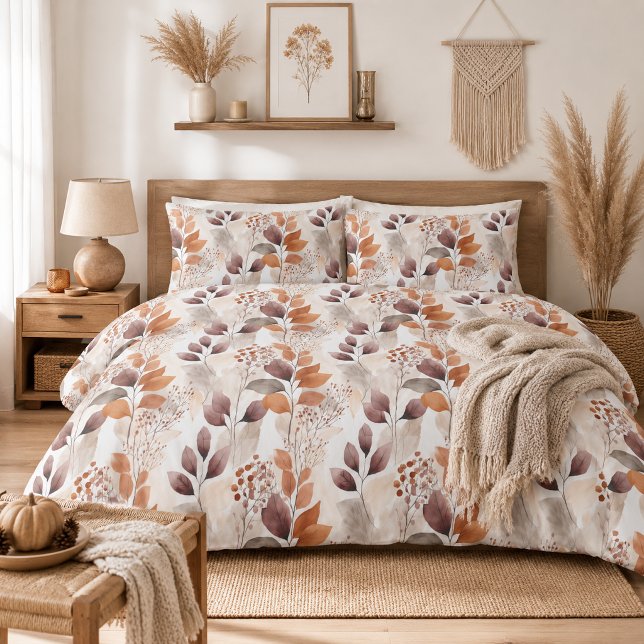 Boho Terracota e Folhas Burgundy  (Criador carregado)