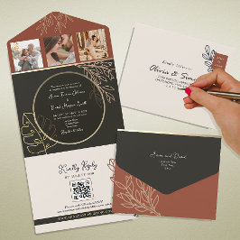 Boho Terracota Laranja Queimado Casamento