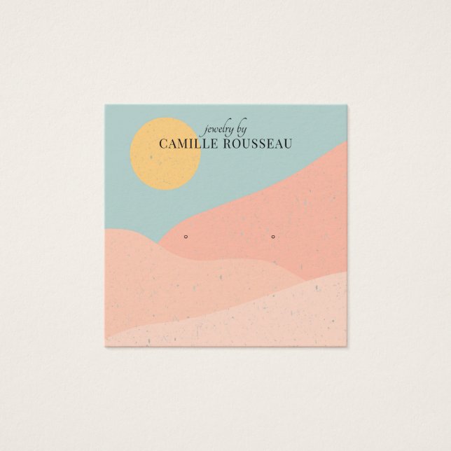 Boho Terracotta Abstrato Desert Jewelry (Frente)