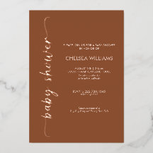 Boho Terracotta, Beige & Real Foil Chá de fraldas