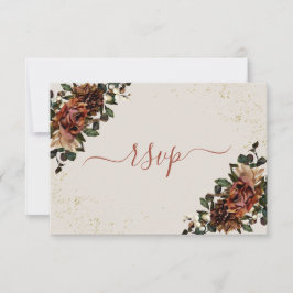 Boho Terracotta Botânica Floral Dourada RSVP