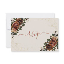 Boho Terracotta Botânica Floral Dourada RSVP