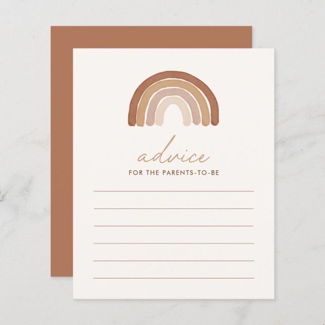 Boho Terracotta - Chá de fraldas do Arco-Íris - Co (Frente/Verso)