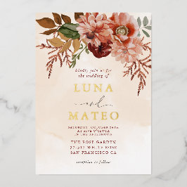 Boho Terracotta e Burgundy Fall Casamento Floral