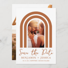 Boho Terracotta Foto Arch Casamento Salve a Data