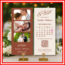 Boho Terracotta Laranja Queimado Casamento Salvar