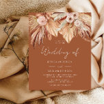 Boho Terracotta Orçamento Convite para Casamento<br><div class="desc">Boho Terracotta Orçamento Convite de Casamento Ver itens correspondentes em Niche e Nest Store incluindo convites Foil</div>