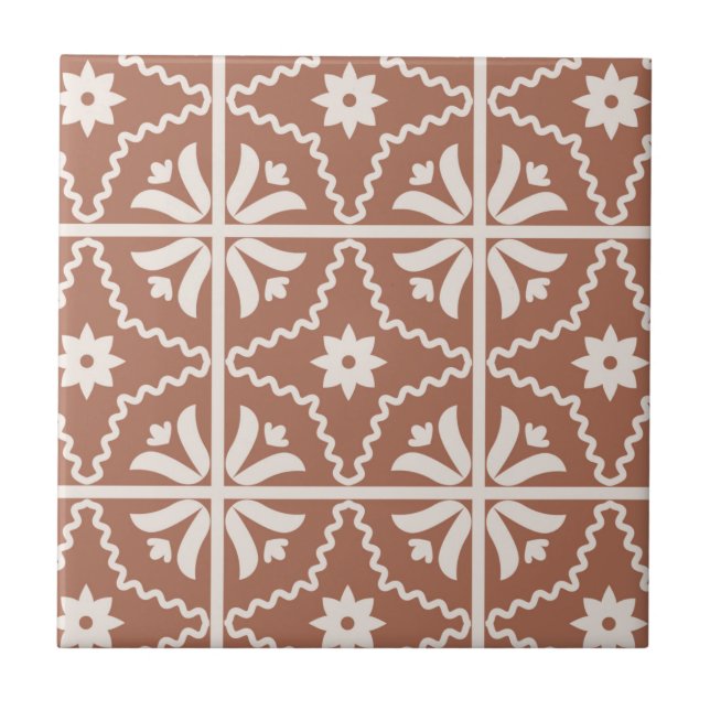 Boho Terracotta - Padrão Floral (Frente)