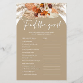 Boho terracotta pampas de cobre encontram o jogo d