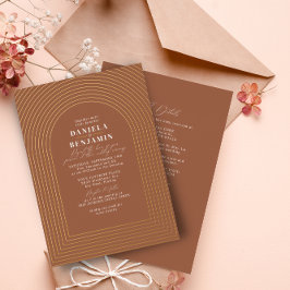 Boho Terracotta Rust Wedch & RSVP Código QR