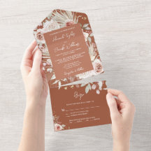 Boho Terracotta Rustic Floral com Casamento RSVP