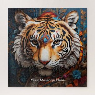 Boho Tiger Quebra-cabeça - Arte Selvagem Vibrante