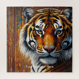 Boho Tiger Quebra-cabeça - Arte Selvagem Vibrante