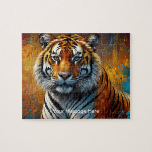 Boho Tiger Quebra-cabeça - Arte Selvagem Vibrante