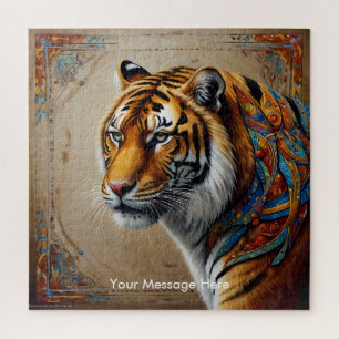 Boho Tiger Quebra-cabeça - Arte Selvagem Vibrante