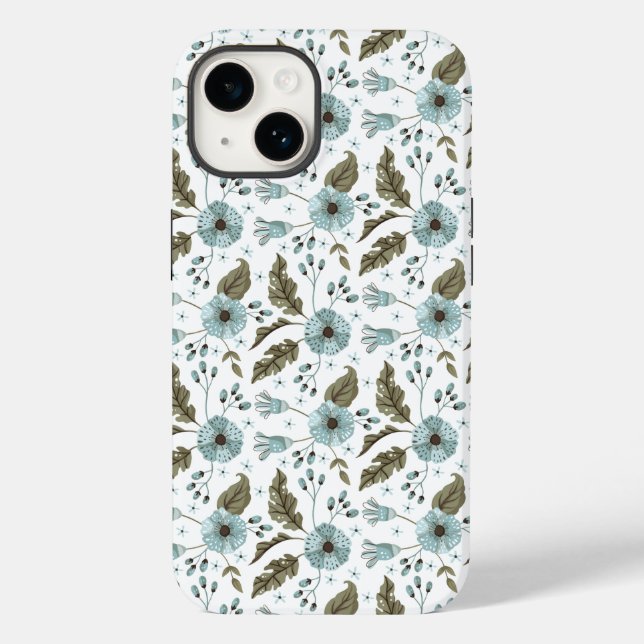 Boho Trendy Blue Floral (Verso)