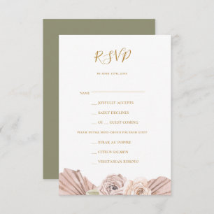 Boho Tropical Botânica Green Menu Choice RSVP