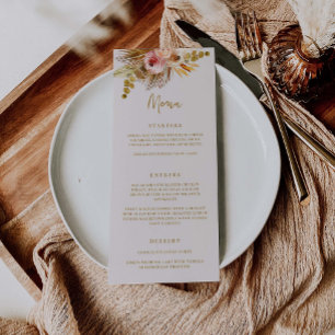 Boho Tropical Menu Festa de casamento Bebidas de C