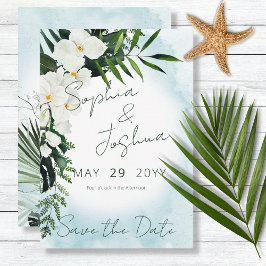 Boho Tropical Watercolor Salva o Cartão de Data