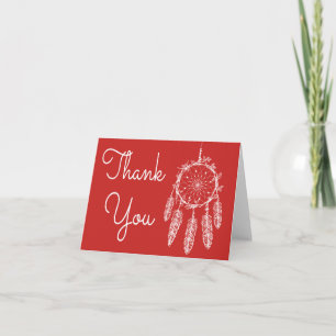 Boho Vermelho Agradecimento Apanhador de Sonhos Na