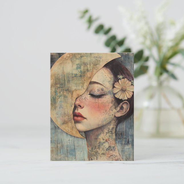 Boho Vintage Woman e Half Moon (Em pé/Frente)