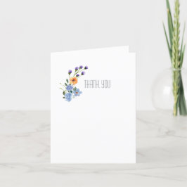 Boho Watercolor Flores Selvagens Cartões de agrade