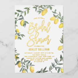 Boho Watercolor Lemon Wreath Chá de panela