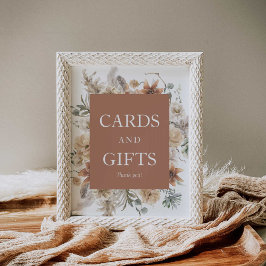 Boho Wedding Cards and Gifts Impressão