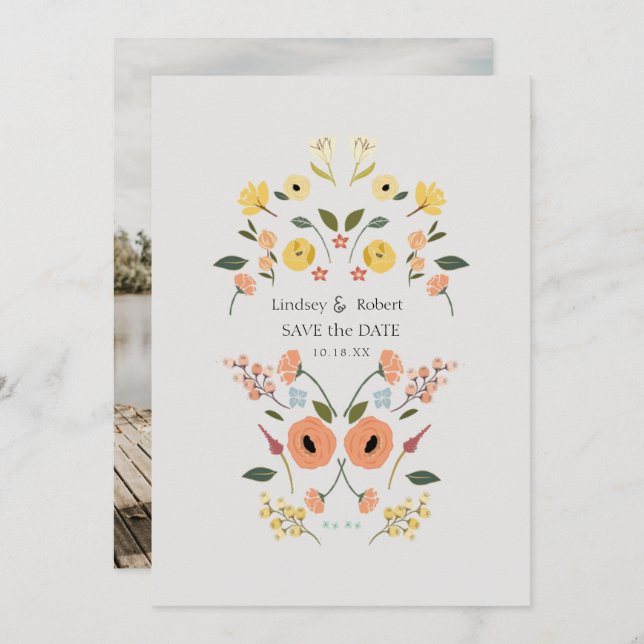 Boho Wedding Salvar a Data (Frente/Verso)