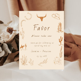 Boho Western Favorite Pessoas Wedding Signo