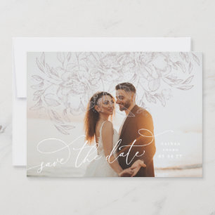 Boho Whimsical Floral Salve o Cartão com fotos de 