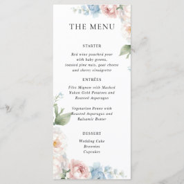 BOHO WHITE ROSES FLOWERS WEDDING MENU JANTO DE CAS