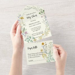 Boho Wildflower Chá de fraldas