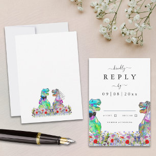 Boho Wildflower Dinosaur Resposta Nupcial