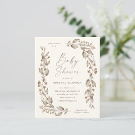 Boho Wildflower Elegant Budget Chá de fraldas