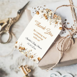 Boho Wildflower Fall Obrigado A Favorecer Etiqueta