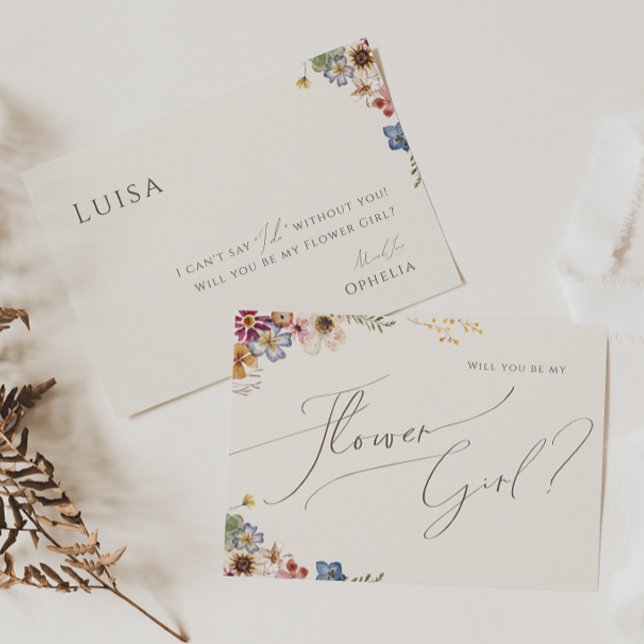 Boho Wildflower Garden | Cartão para Menina de Flo (Criador carregado)