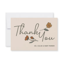 Boho Wildflower Personalizado Agradecimento Plano