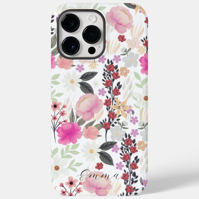 Boho Wildflower Pink Floral (Verso)