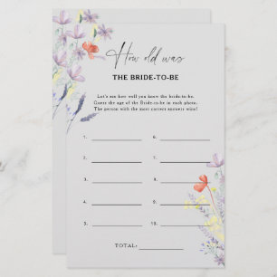 Boho Wildflower Quantos anos tinha a noiva para se